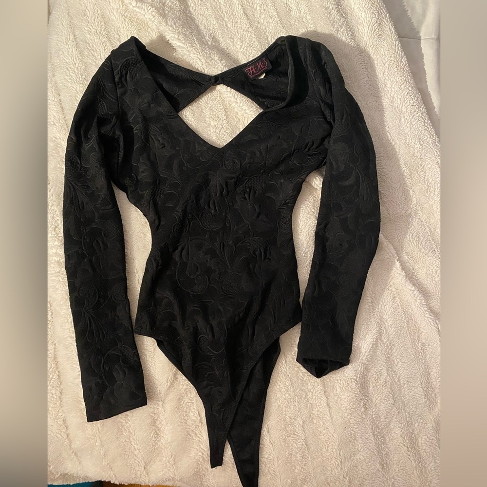 Sexy patterned backless body suit
